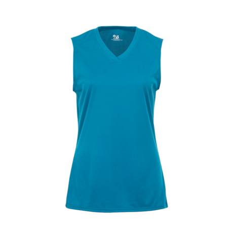 Ladies Electric Blue Sleeveless T-Shirt