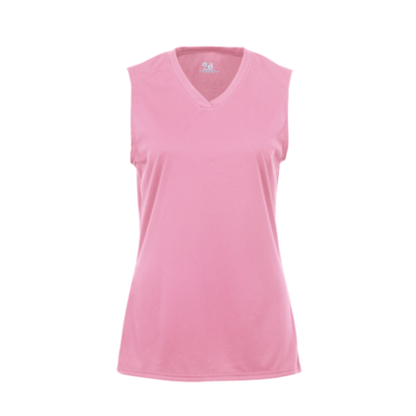 Ladies Pink Sleeveless T-Shirt